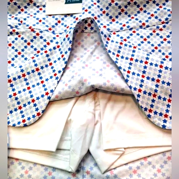 NWT🔥Tummy Control Lady Hagen Skort Red & Blue Stars 🤩 XS or Med - Picture 4 of 14